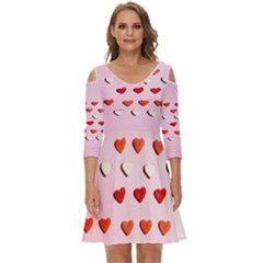 Lolly Candy  Valentine Day Shoulder Cut Out Zip Up Dress by artworkshop