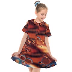 Copper Glow Kids  Short Sleeve Shirt Dress by artworkshop