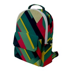 Pattern Abstract Geometric Design Flap Pocket Backpack (large) by danenraven