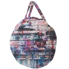 Splattered Paint On Wall Giant Round Zipper Tote by artworkshop