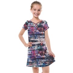 Splattered Paint On Wall Kids  Cross Web Dress by artworkshop