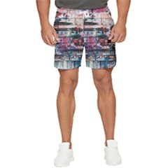 Splattered Paint On Wall Men s Runner Shorts by artworkshop