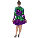 Colorful Zebra Long Sleeve Panel Dress View2