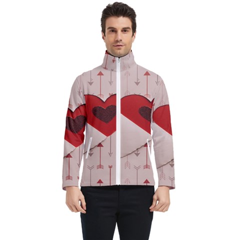 Valentine Day Heart Love Logo Men s Bomber Jacket by artworkshop