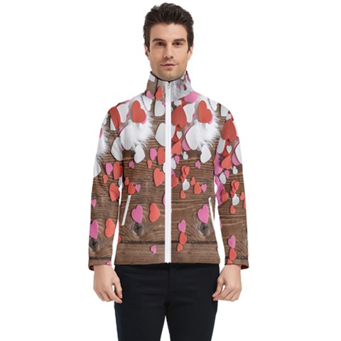 Valentine Day Heart Wallpaper Men s Bomber Jacket by artworkshop