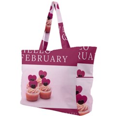 Hello February Text And Cupcakes Simple Shoulder Bag by artworkshop