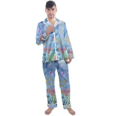 Great Barrier Reef  Men s Long Sleeve Satin Pajamas Set by PollyParadiseBoutique7