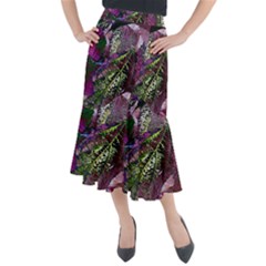 Leaves 21 Midi Mermaid Skirt by DinkovaArt