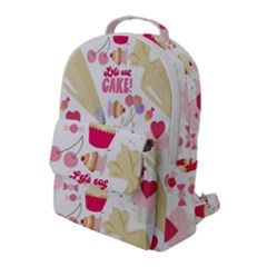 Desserts Pastries Baking Wallpaper Flap Pocket Backpack (large) by Ravend