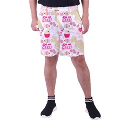 Desserts Pastries Baking Wallpaper Men s Pocket Shorts by Ravend