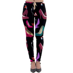 Heels Shoes Pattern Feminine Art Lightweight Velour Leggings by Ravend