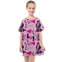 Fashion Girl Newyork Bts Nft Kids  One Piece Chiffon Dress by Ravend