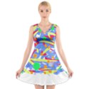 Abstact Pattern T- Shirt Abstact Pattern T- Shirt V-Neck Sleeveless Dress View1