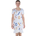 Abstract Dots And Line Pattern T- Shirt Abstract Dots And Line Pattern 4 Short Sleeve Nightdress View1