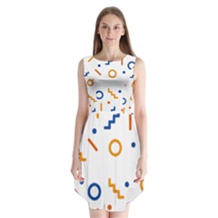 Abstract Dots And Line Pattern T- Shirt Abstract Dots And Line Pattern 4 Sleeveless Chiffon Dress   by maxcute