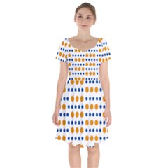 Abstract Dots Pattern T- Shirt Abstract Dots Pattern T- Shirt Short Sleeve Bardot Dress by maxcute