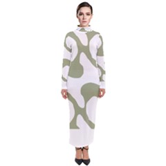 Abstract Pattern Green Swirl T- Shirt Abstract Pattern Green Swirl T- Shirt Turtleneck Maxi Dress by maxcute