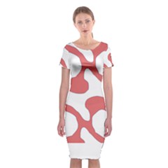 Abstract Pattern Red Swirl T- Shirt Abstract Pattern Red Swirl T- Shirt Classic Short Sleeve Midi Dress by maxcute