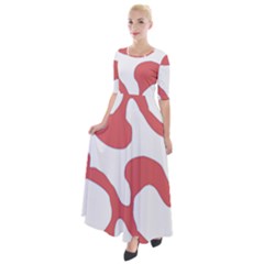 Abstract Pattern Red Swirl T- Shirt Abstract Pattern Red Swirl T- Shirt Half Sleeves Maxi Dress by maxcute