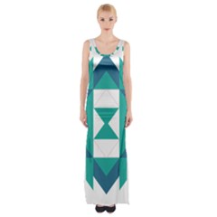 Abstract Pattern T- Shirt Hourglass Pattern Thigh Split Maxi Dress by maxcute