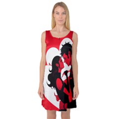 3 - Science Love And Art 2 - Science Love And Art Sleeveless Satin Nightdress by LemonPear