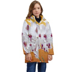 Boards Decoration Flower Flower Room Kid s Hooded Longline Puffer Jacket by artworkshop