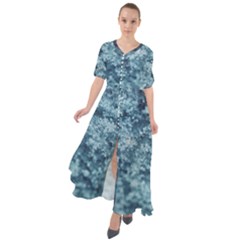 Water Splash Texture  Waist Tie Boho Maxi Dress by artworkshop