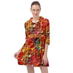 Design Art Pattern Mini Skater Shirt Dress by artworkshop