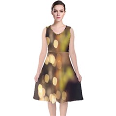 Design Pattern Specia V-neck Midi Sleeveless Dress  by artworkshop