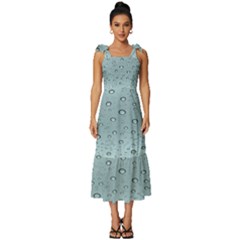 Design Pattern Texture Tie-strap Tiered Midi Chiffon Dress by artworkshop