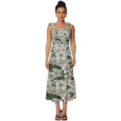 Exterior Building Pattern Tie-strap Tiered Midi Chiffon Dress by artworkshop