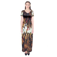 Art Installation Science Museum London Short Sleeve Maxi Dress by artworkshop