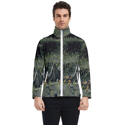 Astronaut Lying In Flowers Fantasy Men s Bomber Jacket by artworkshop