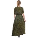 Green Grunge Background Waist Tie Boho Maxi Dress View2