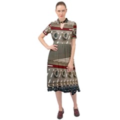 Patterned Tunnels On The Concrete Wall Keyhole Neckline Chiffon Dress by artworkshop