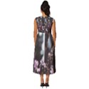 Purple Flower Pattern Sleeveless Round Neck Midi Dress View4