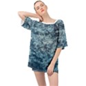 Texture Reef Pattern Oversized Chiffon Top View1