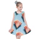 Watermelon Against Blue Surface Pattern Kids  Summer Dress View1