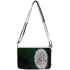 White Flower Double Gusset Crossbody Bag by artworkshop