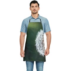 White Flower Kitchen Apron