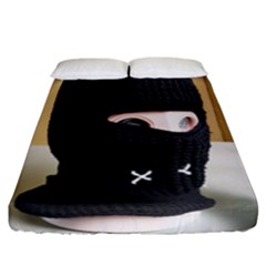 Ski Mask  Fitted Sheet (california King Size) by Holyville