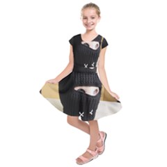 Ski Mask  Kids  Short Sleeve Dress by Holyville