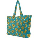 Turquoise And Yellow Floral Simple Shoulder Bag View1