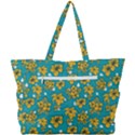 Turquoise And Yellow Floral Simple Shoulder Bag View3