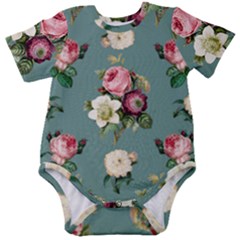 Victorian Floral Baby Short Sleeve Bodysuit by fructosebat