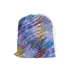 Abstract Ripple Drawstring Pouch (large) by bloomingvinedesign