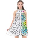 Brain-mind-psychology-idea-drawing Halter Neckline Chiffon Dress  View1