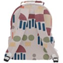 Art Background Abstract Design Rounded Multi Pocket Backpack View3