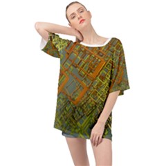 Art 3d Windows Modeling Dimension Oversized Chiffon Top by Ravend