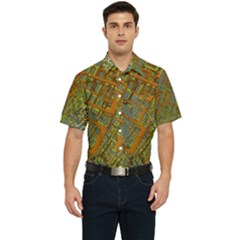 Art 3d Windows Modeling Dimension Men s Short Sleeve Pocket Shirt  by Ravend